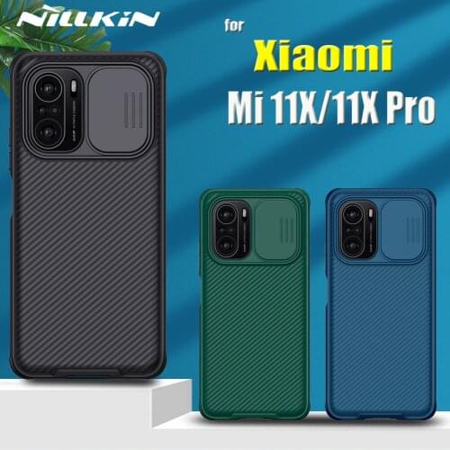 Nillkin Slide Camera Protection Case for Xiaomi Mi 11X Pro Lens Protect Privacy Shockproof Back Cover on Mi11X Funda Capa
