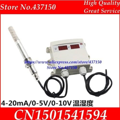 Temperature and humidity sensor transmitter 4-20MA 0-5V 0-10V RS485 output digital led display with G1/2 probe