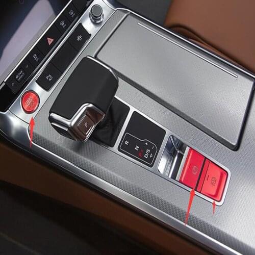 For Audi A6 A6L A7 2019 2020 Handbrake Parking Car Start Stop Engine Push Switch Buttons Cover Trim Auto Button Case Accessories