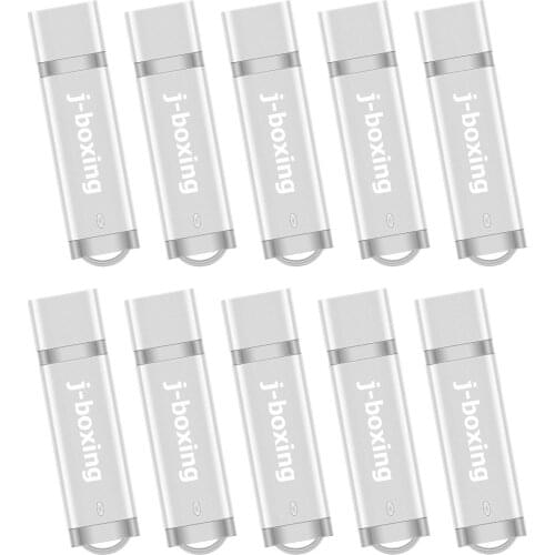 J-boxing 10PCS 64MB USB Flash Drives Bulk Small Capacity 128MB Lighter Design USB 2.0 Memory Stick Pendrive 256MB 512MB Silver