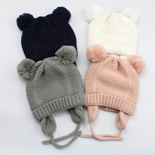 FOCUSNORM Toddler Kids Girl&Boy Baby Infant Hat Winter Warm Cute Crochet Knit Hat Beanie Cap