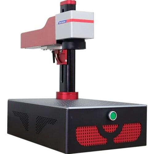 Raycus fiber laser source micro metal number plate plastic name tag laser engraver engraving marking machine on round objects