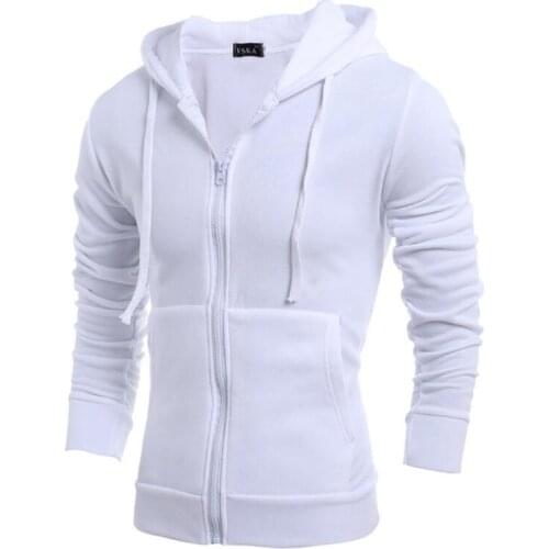 2021 New Spring Autumn Men Hooded Mens Sweatshirts Hoodies Solid Color Hoodie Male