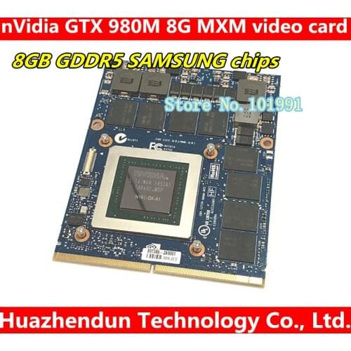 Original GTX980M GTX 980M Graphics GPU Card N16E-GX-A1 8GB GDDR5 For Alienware Clevo GTX980 Video Card GPU Replacement