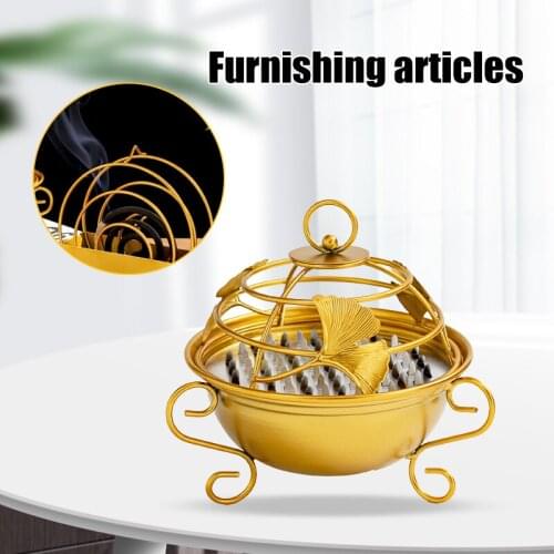 Portable Mosquito Coil Holder Retro Iron Mosquito Coil & Incense Burners Metal Frame for Home Outdoor Patio XH8Z