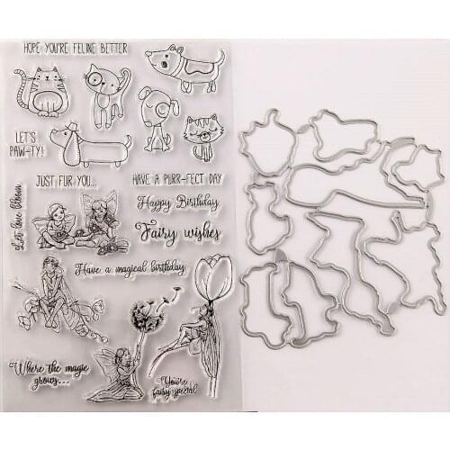 YINISESilicone Clear Stamps CUTTING DIES For Scrapbooking STENSICLS ANGELS DIY PAPER Album Cards MAKING Transparent RUBBER Stamp