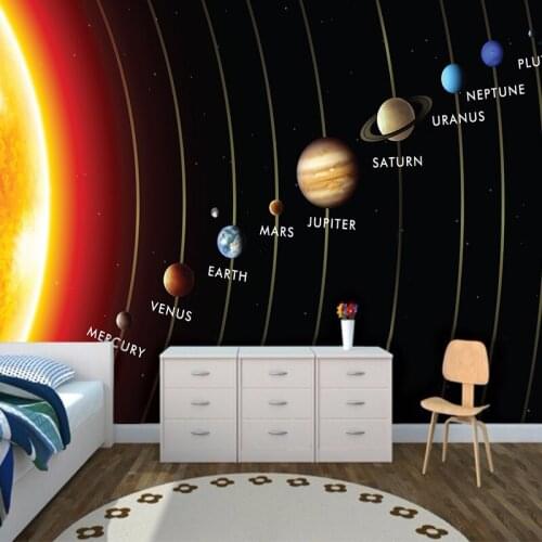 Dropship Custom 3D Mural Wallpaper Universe Planet Photo Wall Papers Home Decor Living Room Decoration Bedroom Wallpaper Mural