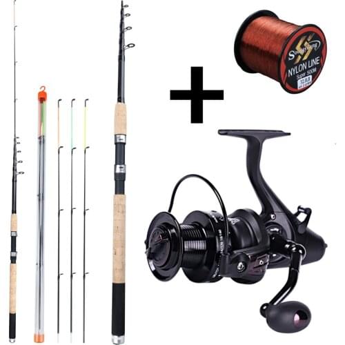 Sougayilang Carp Fishing Rod Reel Combo 3m 3.3m 3.6m Spinning Fishing Feeder Rod and 12+1BB Carp Fishing Reels Rod Line Set