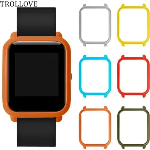 Slim Colorful Frame PC Case Cover Protect Shell For Xiaomi Huami Amazfit Bip Younth Watch Hard Plastic Protective Bumper Case