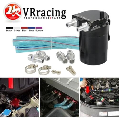 VR - Universal Fuel Surge Tank Baffled Aluminum Oil Catch Tank Can Reservoir Tank Fit For mustang VR-TK63