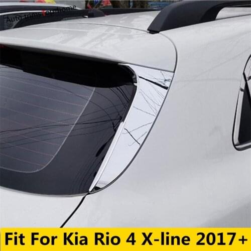 Yimaautotrims Rear Wing Tailgate Rear Door Window Stripes Sequins Decoration Cover Trim For Kia Rio 4 X-line 2017-2020 Exterior