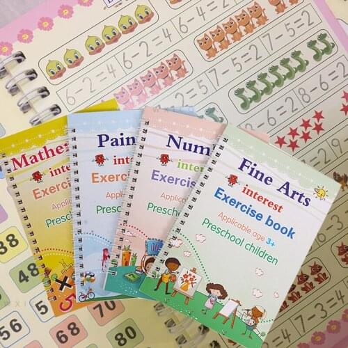 Hard pen practice copybook board magic writing stickers Childrens groove copybook English version of calligraphy stickers