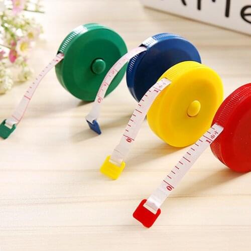 1.5M Sewing Ruler Measuring Instrument Sewing Tape Retractable Body Measuring Rule Sewing Tailor Tape Measure Soft Random Color