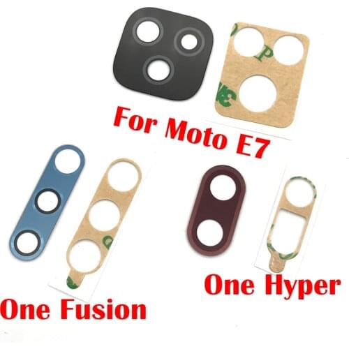 10Pcs/Lot，For Moto E6S G10 G20 G30 One Vision Hyper Fusion G9 E7 Plus Play E7/E2020 Back Camera Glass Lens Cover With Adhesive