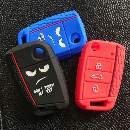 3Button Honeycomb Silicone Key FOB Case cover For Volkswagen Golf 7 TSL M2 Polo MK7 GTI R For Skoda Octavia Combi A7 SEAT Leon
