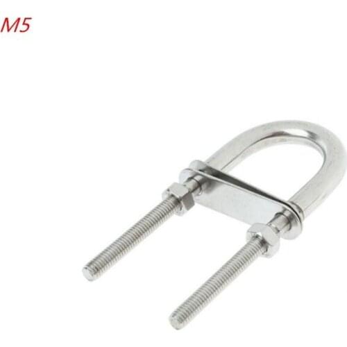 304 Stainless Steel Marine Rope Rigging Bow Stern Eye U-bolt Yacht Boat Hardware B36F