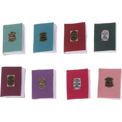 4Pcs/set Mini Books Model Toys 1:12 Dollhouse Miniature Furniture Accessories Color Random
