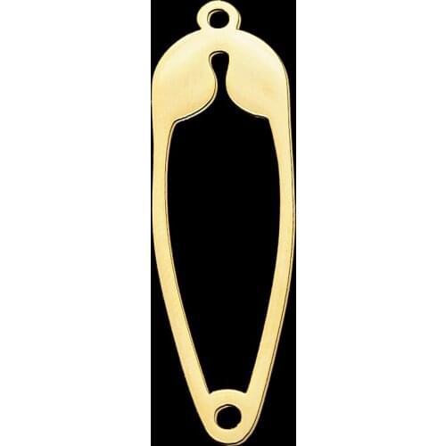 5pcs/lot 100% Stainless Steel Safety Pin DIY Earring Pendant Charm Wholesale Custom Charms Never Fade