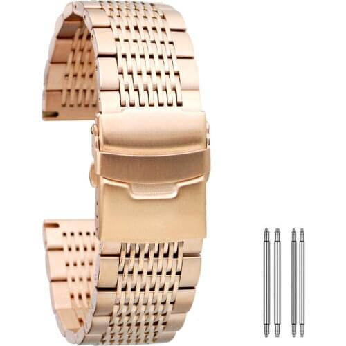 Rose Gold Watch Bracelet Mens Watch Strap correa 22mm 20mm 18mm 24mm Stainless Steel Watch Band Luxurious horloge bandjes