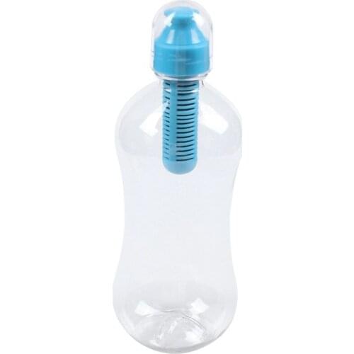 550ML Outdoor Water Bobble Hydration Filter Bottle Filtered Drinking, Yellow