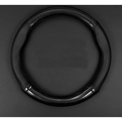 Car Steering-wheels Cover 37 38cm 15" Genuine Leather Braid on the Steering Wheel Cover of Car universal Interior Accessories