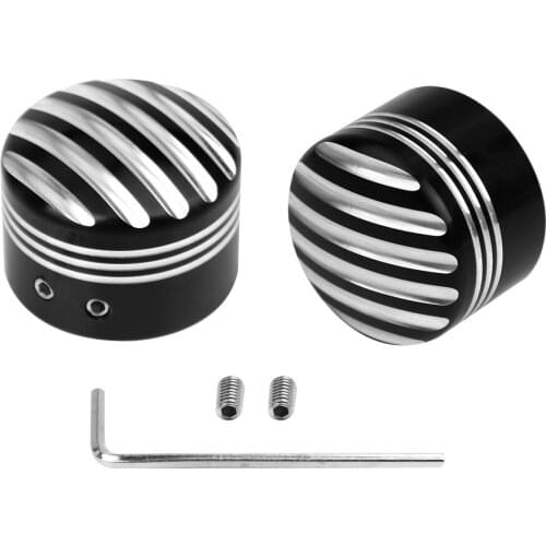 Black Motorcycle Parts Front Axle Nut Cover Cap Bolt Kit For Harley Touring Softail Dyna V-Rod Sportster XL 883 1200