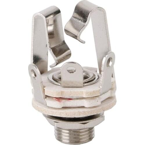 Jack 6.5 Two-Channel Audio Cable Connector Plug Socket With A Switch Stereo 6.5 Female For Guitar