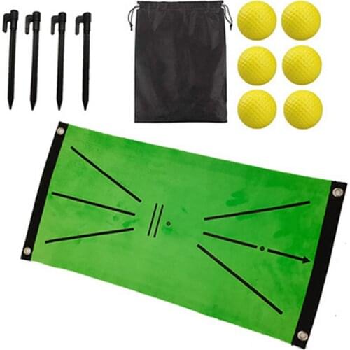Golf Training Mat Durable Golf Practice Mat Pad Golf Swing Mat Hitting Batting Direction Mark Trace Golf Practice Training Aids