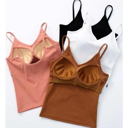 Beautiful back threaded V-neck camisole, womens bra pad, cup, one-piece net celebrity gathered to make the bottom with tube top