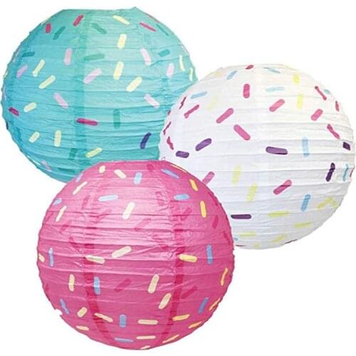 30cm Round Paper Lantern Wedding Birthday Party color round paper lanterns New Years indoor scene decoration