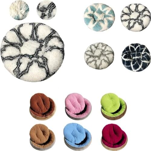 Round Warm Cat Dog Bed House Detachable Bed Dog Sleeping Mat Pad Nest Kennel Pet Cushion Puppy Nest Shell Hiding Burger Bun