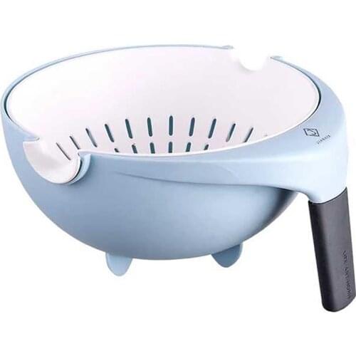 Kitchen Plastic Double Drain Basket Bowl Washing Storage Basket Strainers Bowls Drainer Vegetable Cleaning Colander Tool