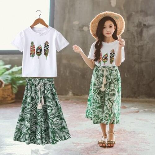 Summer Girls Clothes Sets Baby Girl Short Sleeve Shirt Top+Shorts Suits Kids Clothing Printed Childrens Clothes