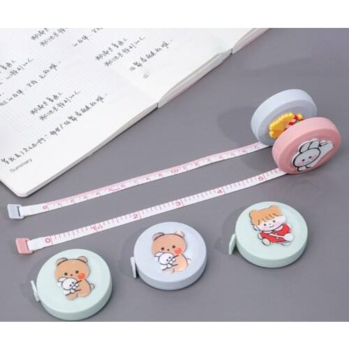 K1KF 60 Inch Cartoon Cute Portable Retractable Ruler, Soft Retractable Tape Measure ,Mini Pocket Size for Kid