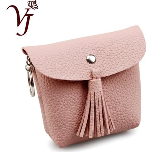 Fashion Tassel Women Coin Purse Casual Bucket Bag Female Wallet Lady Card Holder