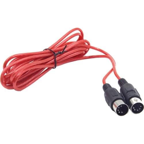 Tooyful Musical MIDI Cord Cable Copper Audio Cord for Electronic Piano Lovers Red