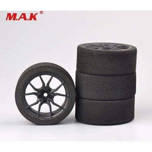 NEW 4pcs/set racing foam tire wheel rim set for HSP HPI 1/10 on-road RC car 12mm hex RC racing cars parts accessories