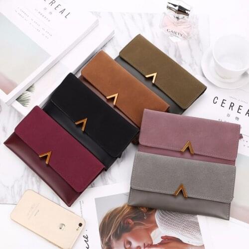 2021 autumn winter new womens purse matte color matching 30% off long womens purse lightweight Wallet