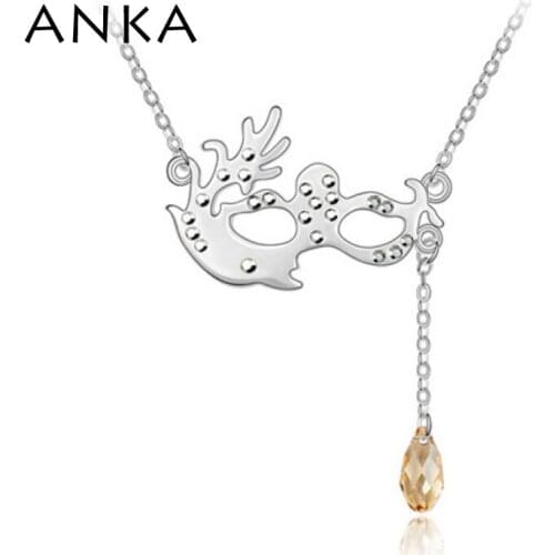 ANKA Nice Masquerade Crystal Necklace Fashion Crystal Mask Pendant with Crystals from Austria #87943