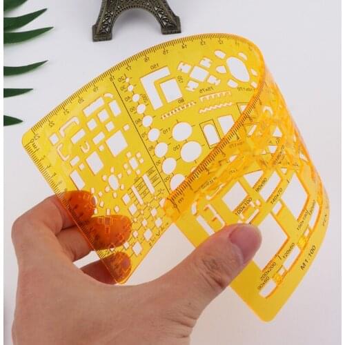 Professional Architectural Template Ruler Drawings Stencil Measuring Tool Supply
