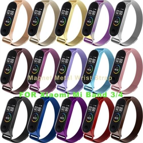 Strap For Xiaomi Mi Band 4 bracelet Metal Screwless Stainless Steel for Mi Band 4 Strap For Mi band 3 Bracelet Correa