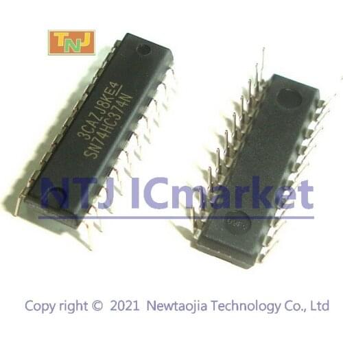 10 PCS SN74HC374N DIP-20 74HC374N 74HC374 Octal Edge-Triggered D-Type Flip-Flops With 3-State Outputs 20-PDIP Chip IC