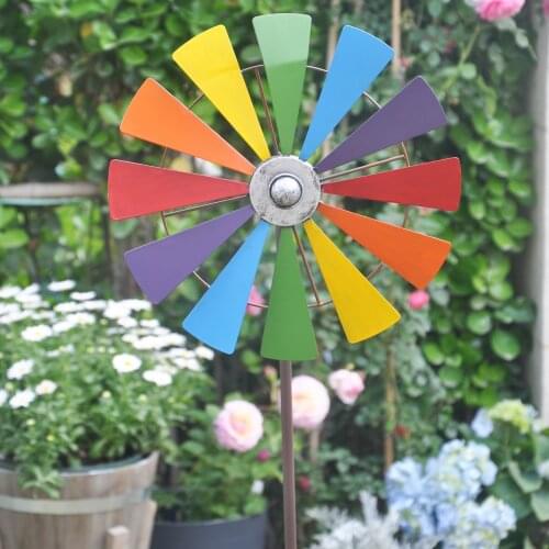 Garden Pinwheels Colorful Flower Wind Spinner Multi-Color Wind Spinner Windmill Toys For Garden Windmill Decoration 2021 Hot