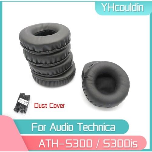 YHcouldin Earpads For Audio Technica ATH-S300 ATH-S300is S300 S300is Headphone Accessaries Replacement Wrinkled Leather