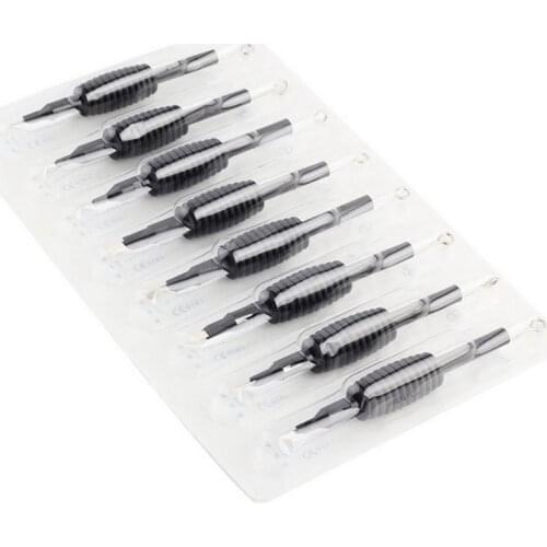 Disposable 1pc Sterile Tattoo Nozzle Needle Tips and Tube Grip 1/3/4/5/7/8/9/10/11/12/13/15 RL For Tattoo Gun Machine Supplies