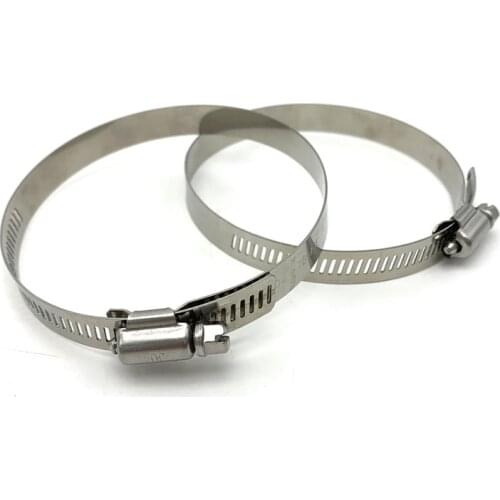 2/10/20pcs Pipe Clamps Genuine Jubilee Stainless Steel Hose Clips Fuel Hose Pipe Clamps Worm Drive Durable Anti-oxidation