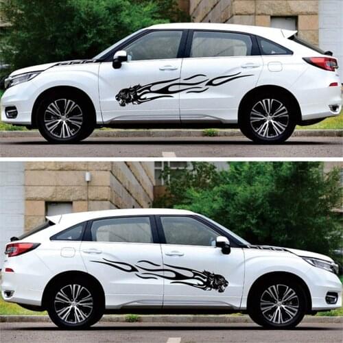 2pcs Car Truck SUV Van Body Side Graphics Vinyl scratch Stickers, 200x30cm/79x12inch