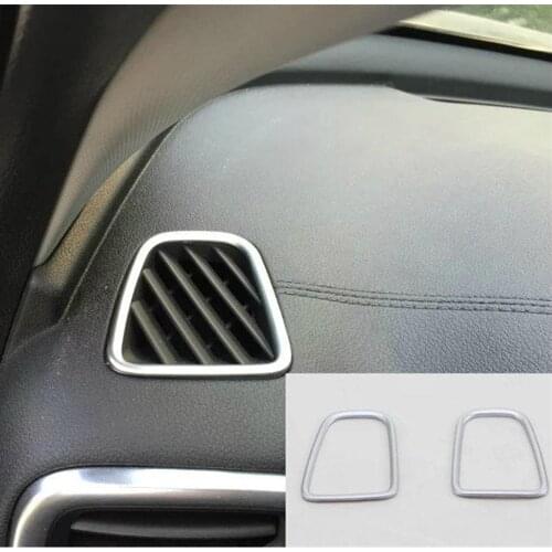 2pcs Chrome plated Air outlet of air conditioner style Car Automotive interior car window trim For Kia Sportage Kx5 2015-2018