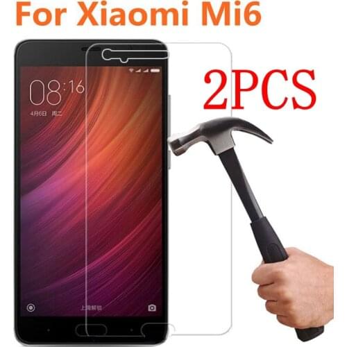 2PCS Tempered Glass For Xiaomi Mi6 Screen Protector Toughened protective film For Xiaomi Mi6 Mi 6 glass