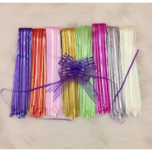 20pcs Organza Pull Bows Floristry Ribbon Wedding Party Gift Wrapping Present Packing Favor DIY Craft Supplies Home Office Decor